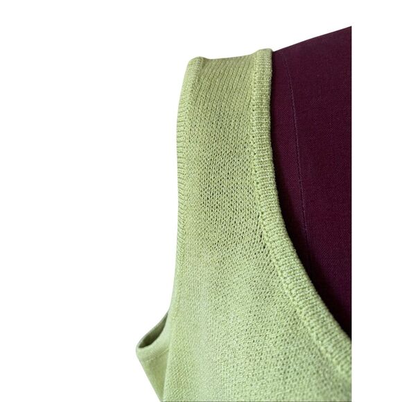 St John Santana Knit Top Scoop Neck size L Light Green - Picture 7 of 8